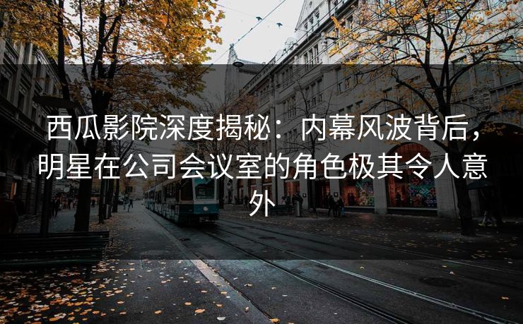 西瓜影院深度揭秘：内幕风波背后，明星在公司会议室的角色极其令人意外